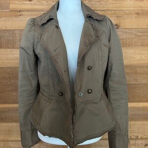 Ann Taylor LOFT Ladies Military Style Utility Jacket Size 4